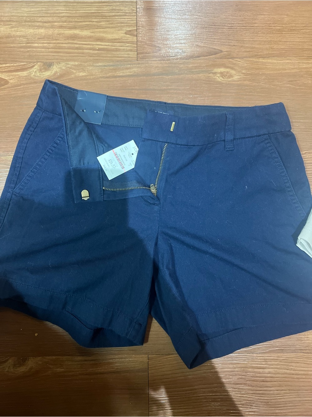 J. Crew Navy Cotton Blend Chino Shorts